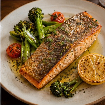 Pan-seared salmon